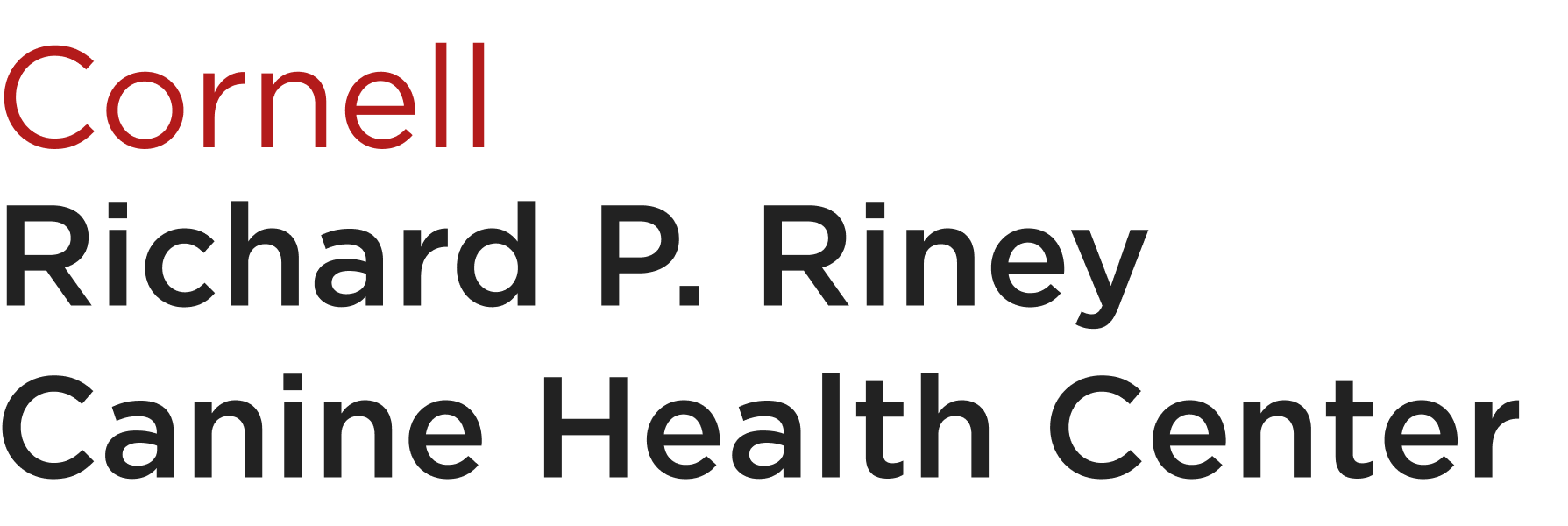 Cornell Riney Canine Health Center two color logo Cornell Riney Canine Health Center two color logo